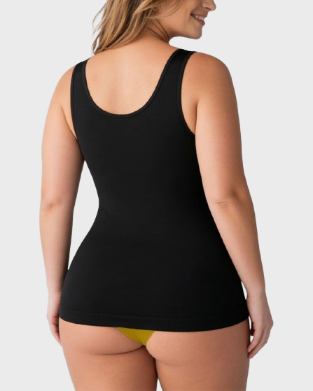 Camiseta sin mangas reductora de abdomen – Ajuste moldeador con tirantes anchos