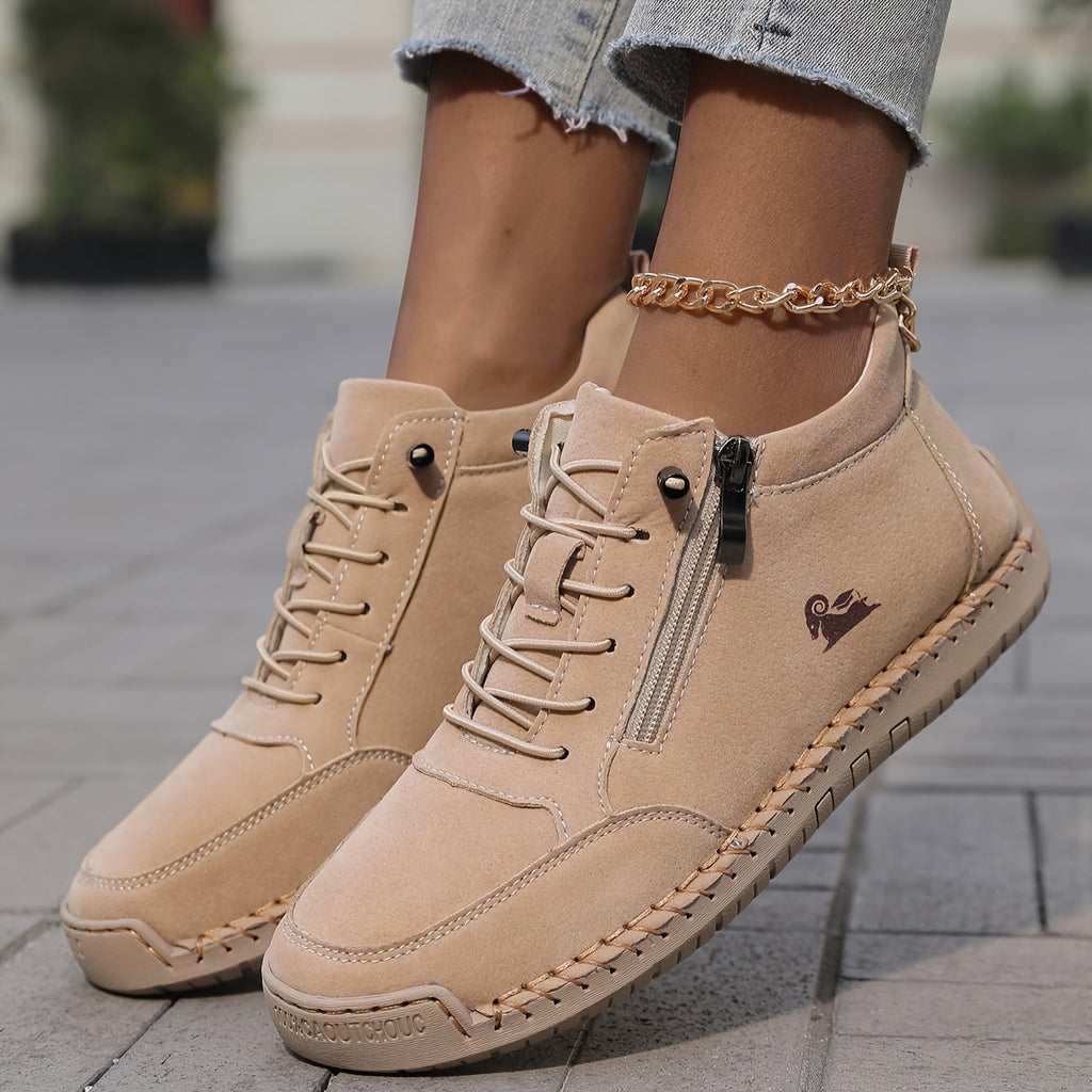 Zapatillas ortopédicas Mila Veyro Madrid con cremallera, en color gris, con suela antideslizante y diseño cómodo para el bienestar.