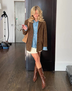 Chaqueta de ante Veyro Madrid MIRA, con diseño elegante y detalles en cuero, para un estilo sofisticado y moderno.