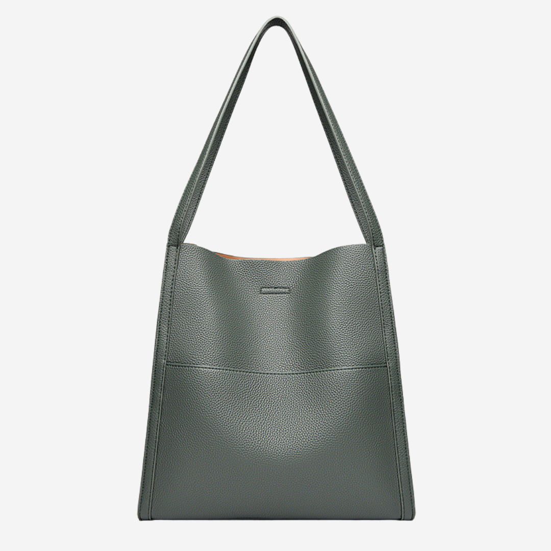 Bolso de piel Avalyn de Veyro Madrid, bolso estructurado con correa de hombro en diseño elegante y moderno.