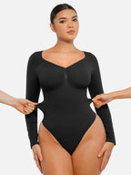 Body suit moldeador de manga larga Feelingirl de Veyro Madrid, ajustado y sin costuras para control del abdomen.