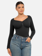 Body suit moldeador de manga larga Feelingirl de Veyro Madrid, ajustado y sin costuras, con control de abdomen y diseño ceñido.
