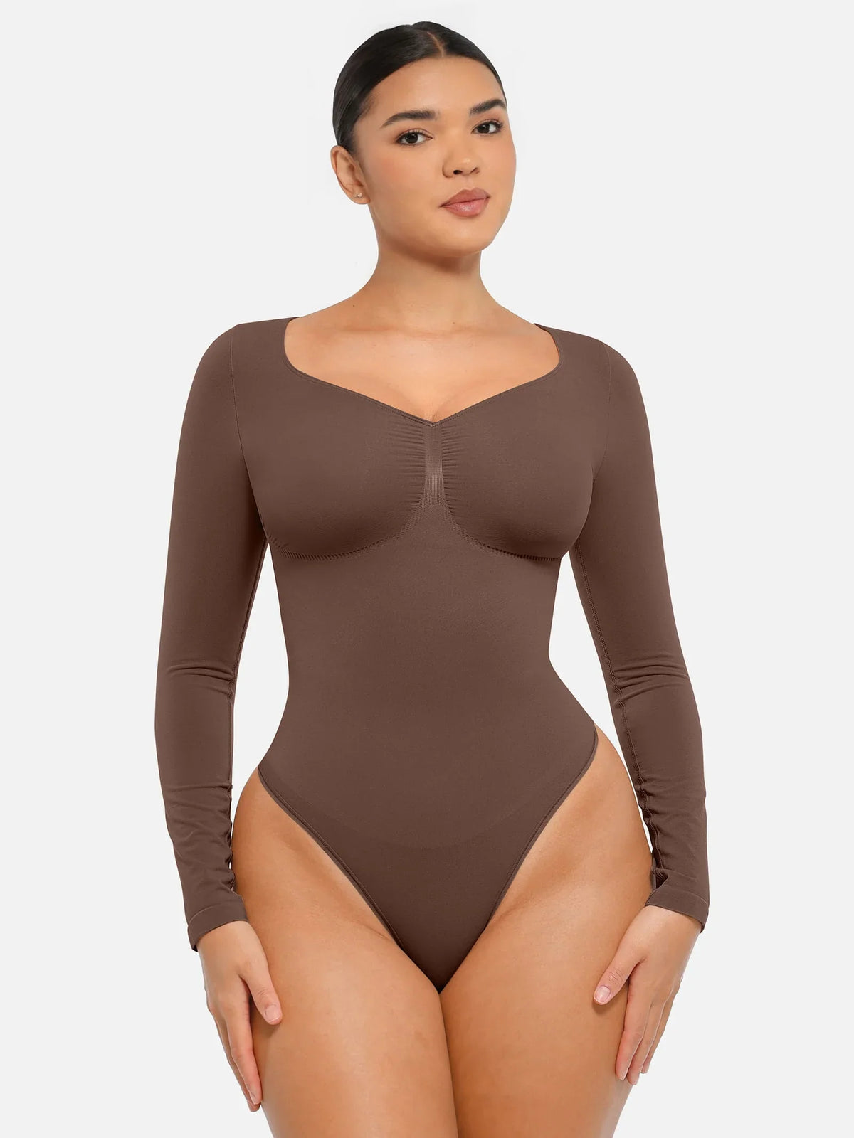 Body suit moldeador de manga larga Veyro Madrid, diseño sin costuras y control de abdomen, look ajustado y cómodo.