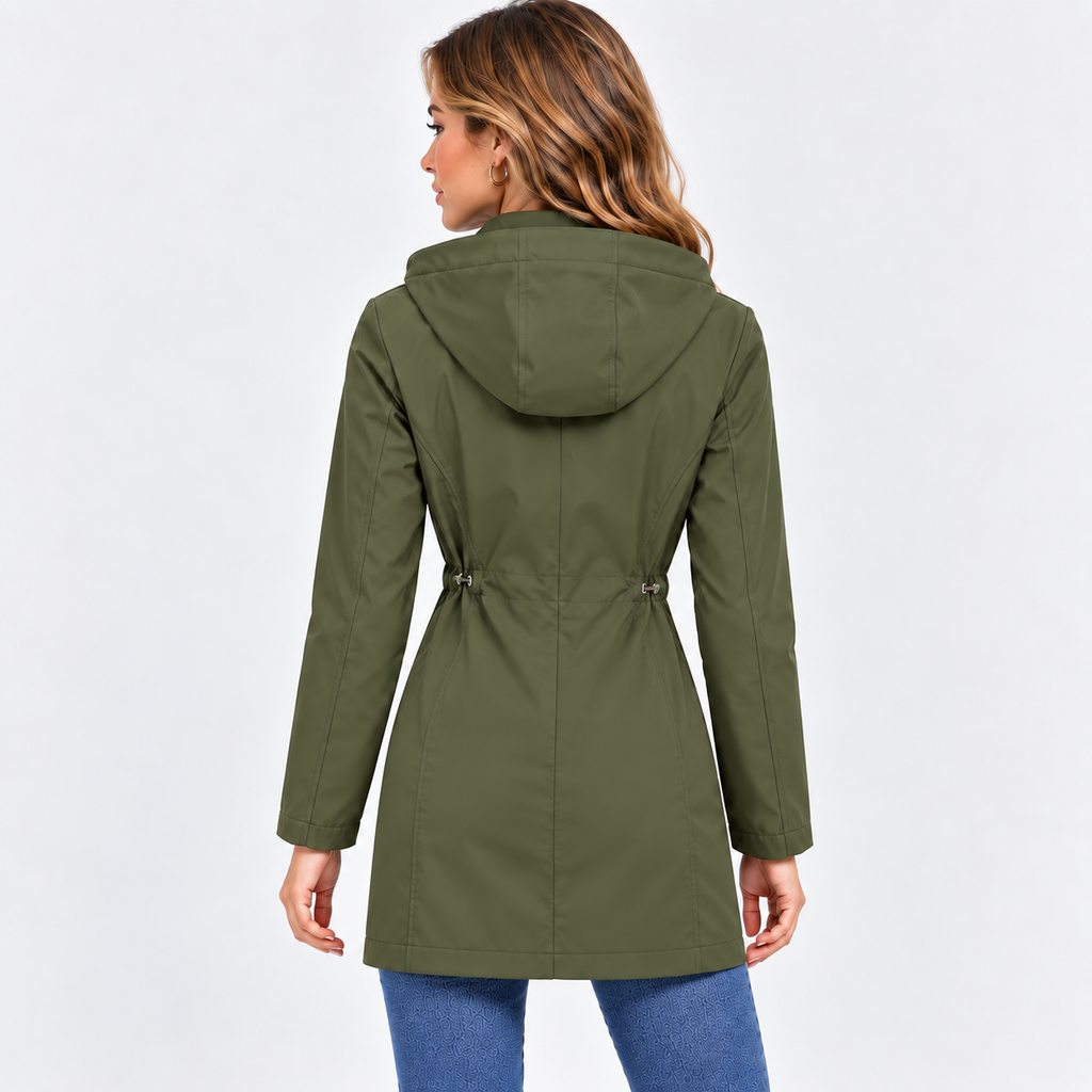Chaqueta elegante, ligera e impermeable para mujer