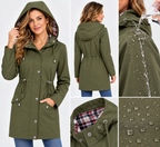 Chaqueta elegante, ligera e impermeable para mujer