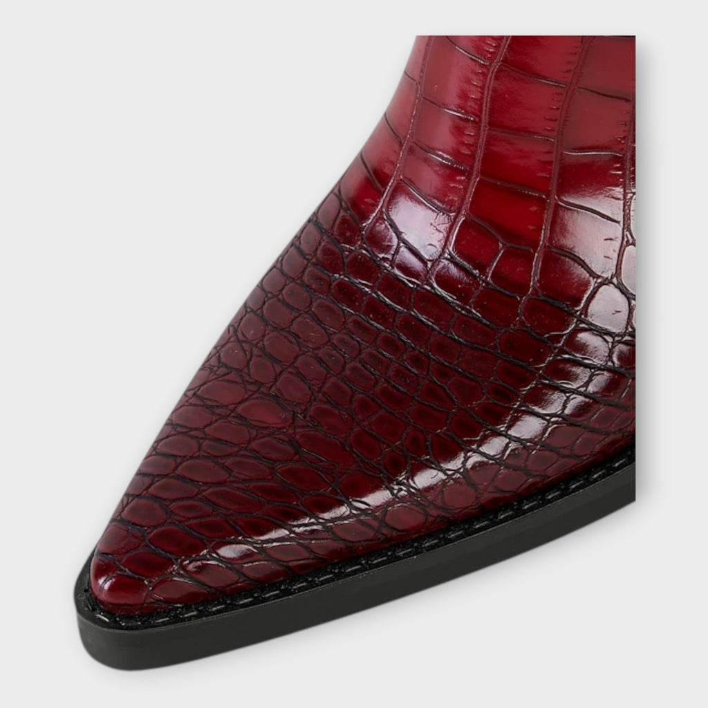 Camila  Botas Con Diseño Croco Y Tacón Elegante Diario