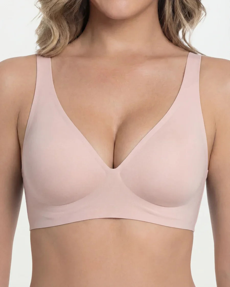 Sujetador de gelatina rosa y nude de Veyro Madrid, moldeador invisible, con diseño sin costuras y estilo cómodo para uso diario.