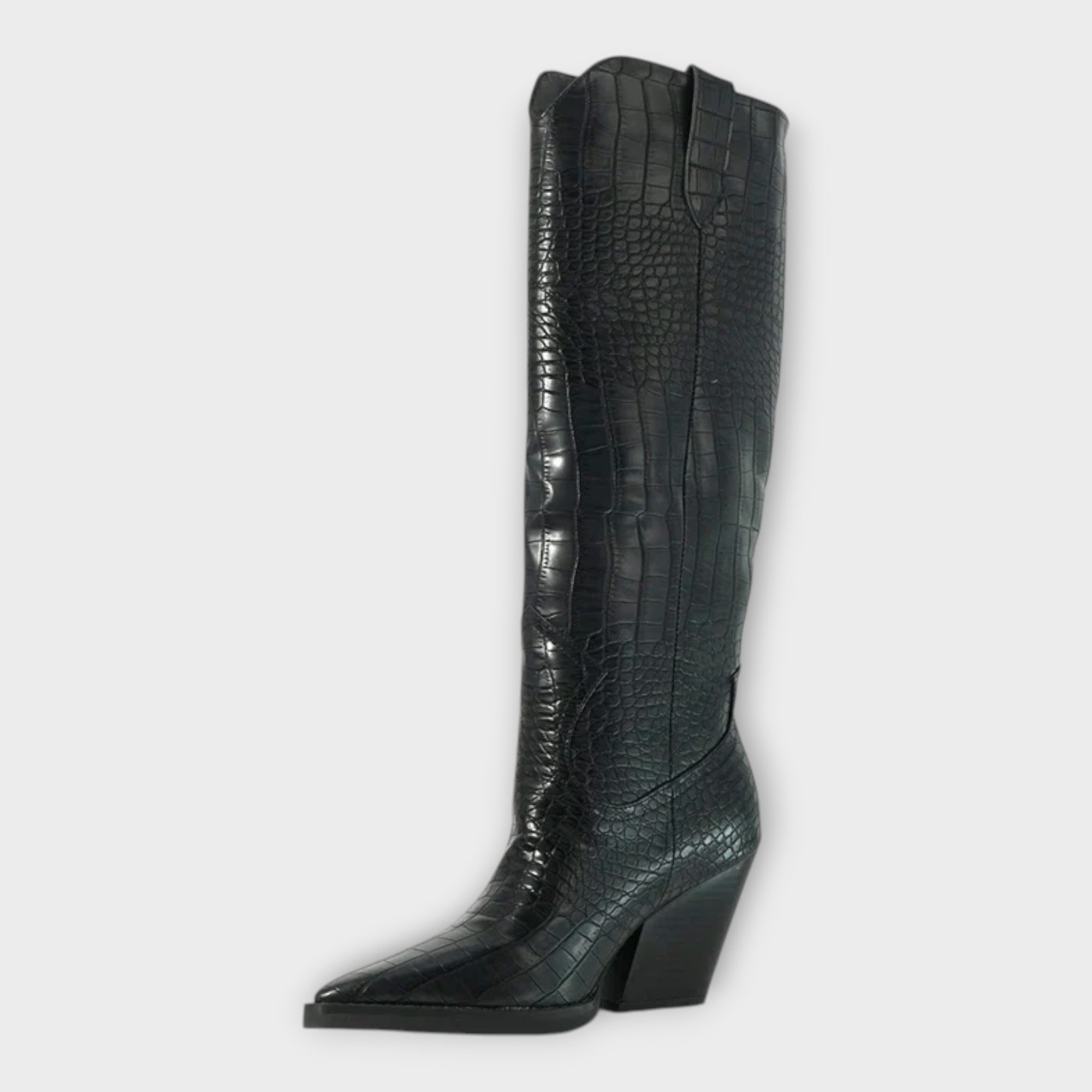 Camila  Botas Con Diseño Croco Y Tacón Elegante Diario