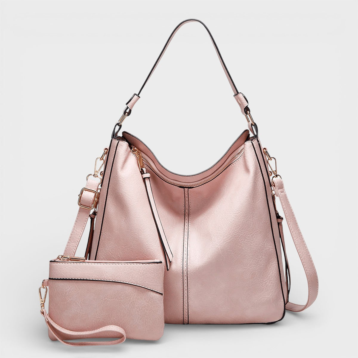 Bolso de piel vintage Veyro Madrid, estilo clásico, en tonos neutros, con detalles elegantes y asa de mano.