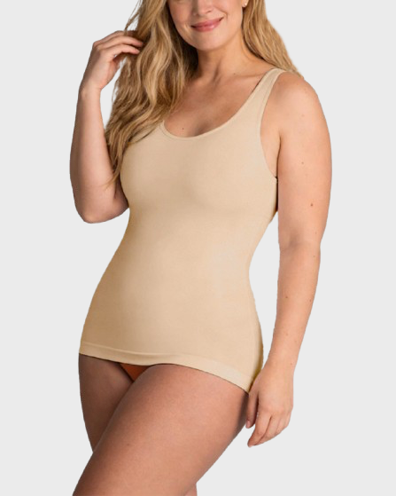 Camiseta sin mangas reductora de abdomen – Ajuste moldeador con tirantes anchos
