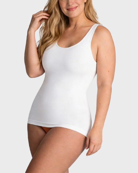 Camiseta sin mangas reductora de abdomen – Ajuste moldeador con tirantes anchos