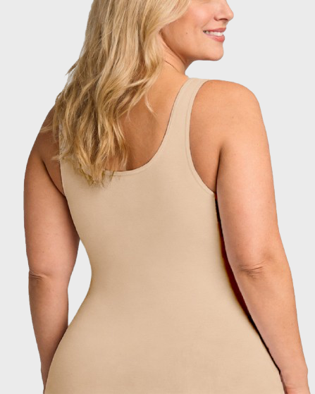Camiseta sin mangas reductora de abdomen – Ajuste moldeador con tirantes anchos