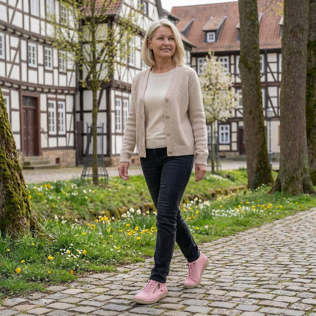 Zapatillas ortopédicas Mila de Veyro Madrid con cremalleras, cómodas y de diseño ergonómico para soporte del pie.