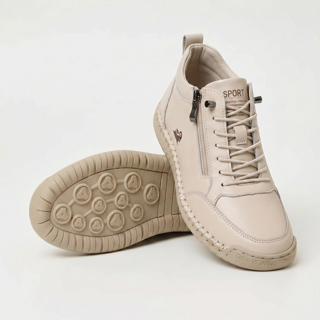 Zapatillas ortopédicas Mila de Veyro Madrid con cremallera, diseño cómodo y soporte para el pie, en color negro.