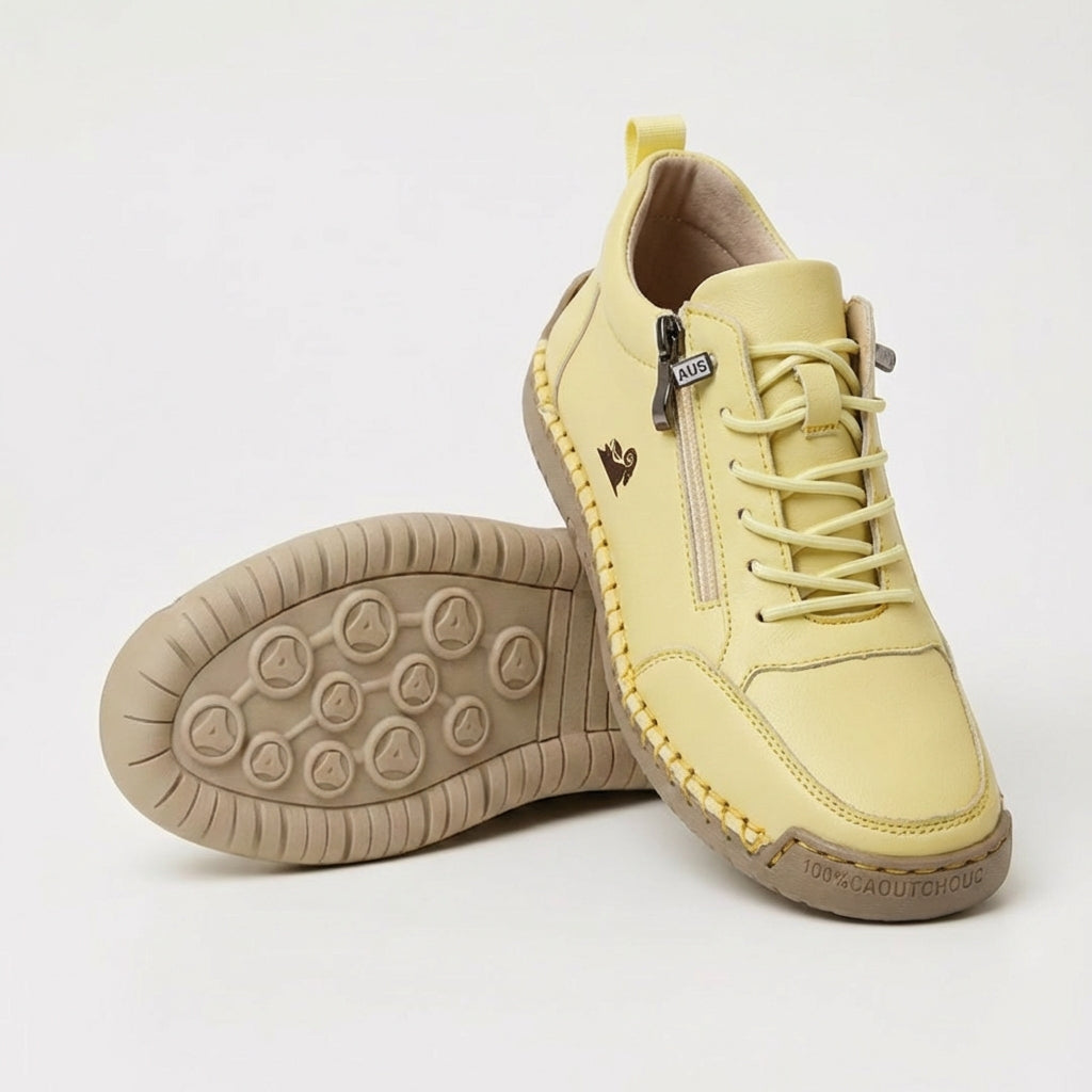 Zapatillas ortopédicas Mila de Veyro Madrid con cremalleras, diseño cómodo y funcional para soporte del pie.